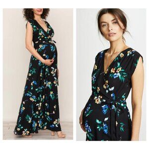 Yumi Kim Maternity Long Flora  Wrap Dress M